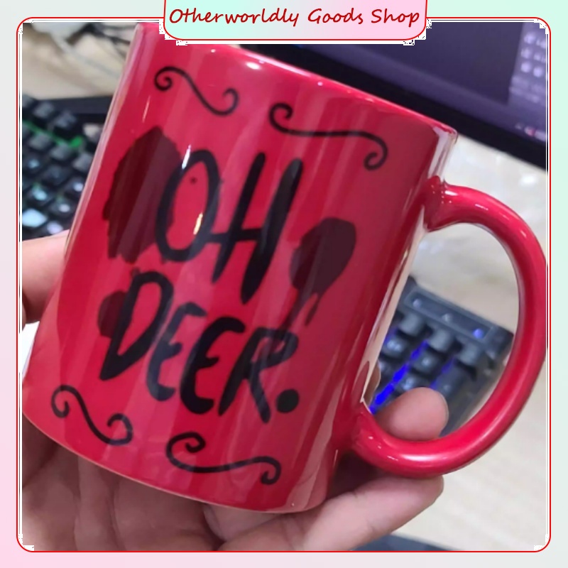 Anime Merchandise Mugs - Hazbin Hotel Alastor Karikatür Seramik Kupa